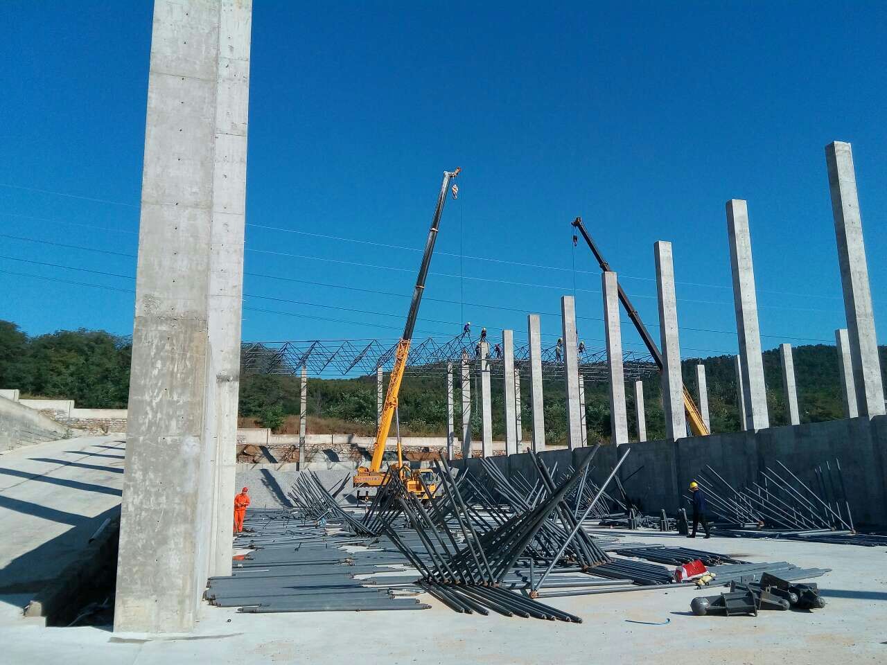 井冈山搅拌站网架